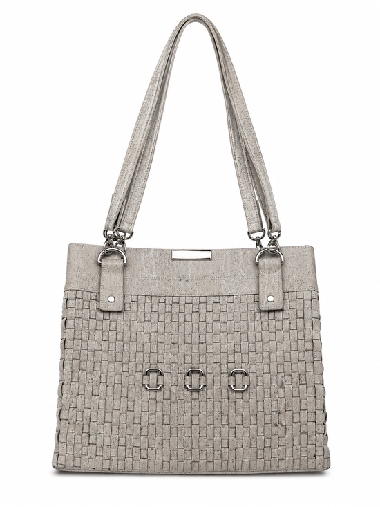 nancy zee designs Handbags - Nancy Zee Designs Woven Tote Bag in Stone Gray